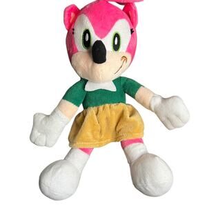 Sonic The Hedgehog Pink Amy‎ Rose Window Cling 11" Plush w/ Skirt